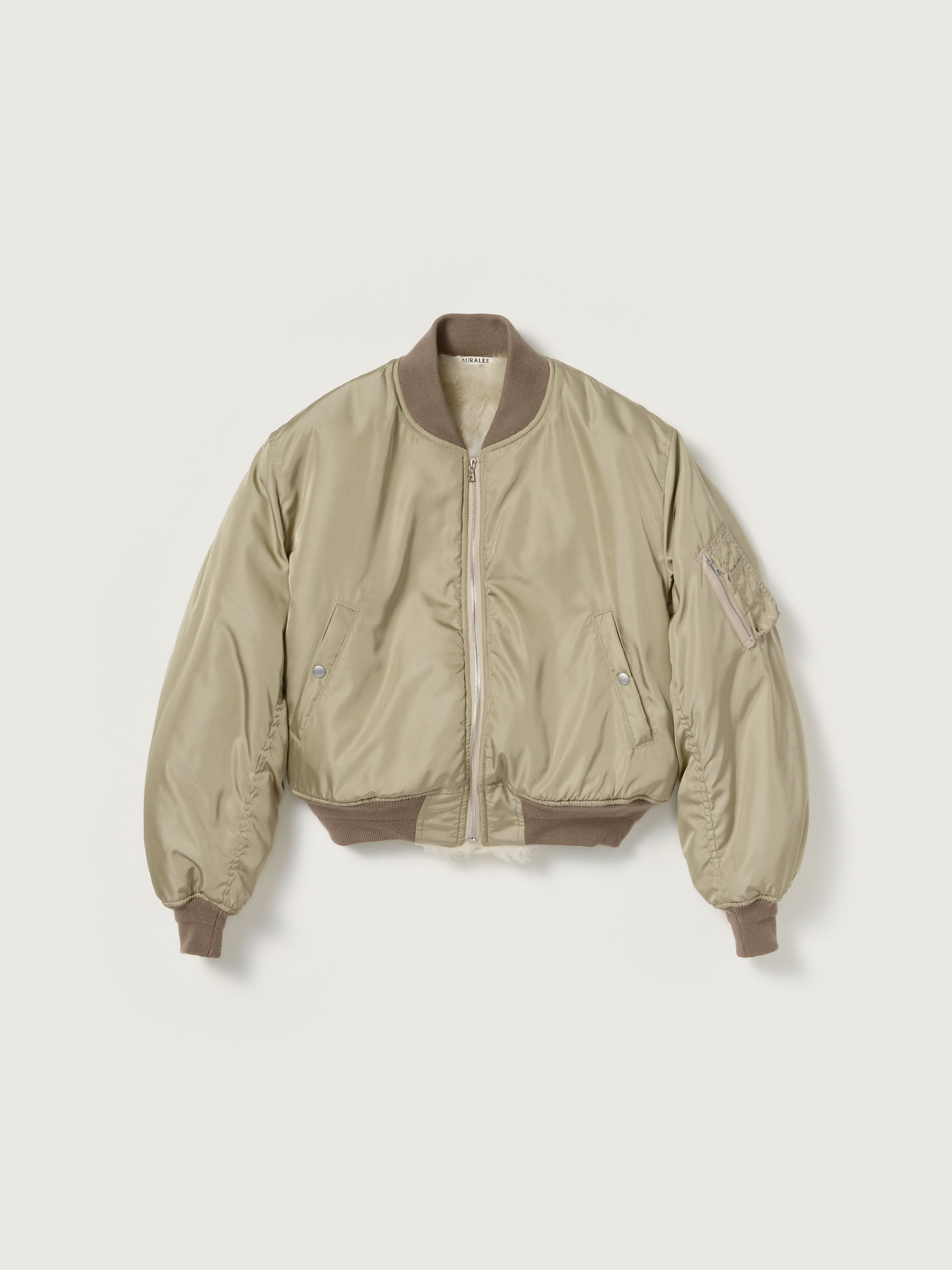 AURALEE 26AW SILK TWILL FLIGHT BLOUSON / MERINO MOUTON LINING